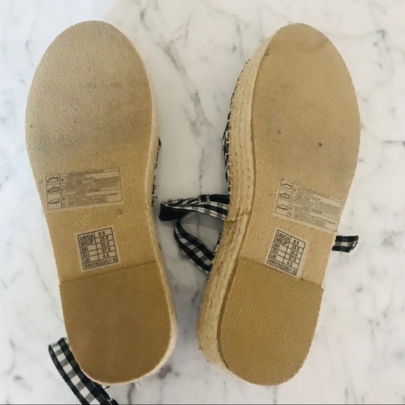 NEW Gingham platform sandals Size 6.5 - Picture 7 of 8